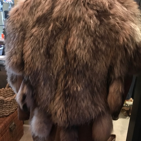 Raccoon and Distressed Leather Jacket - Picture 2 of 8